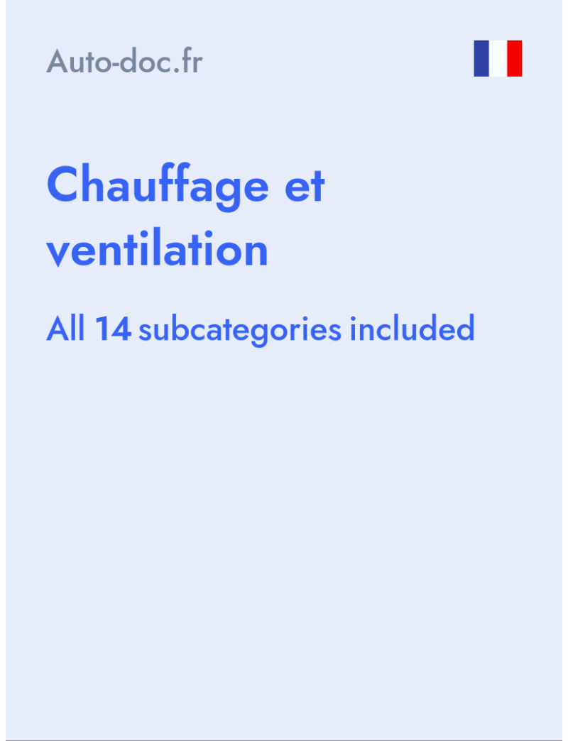 Chauffage et ventilation - Auto-doc.fr - France