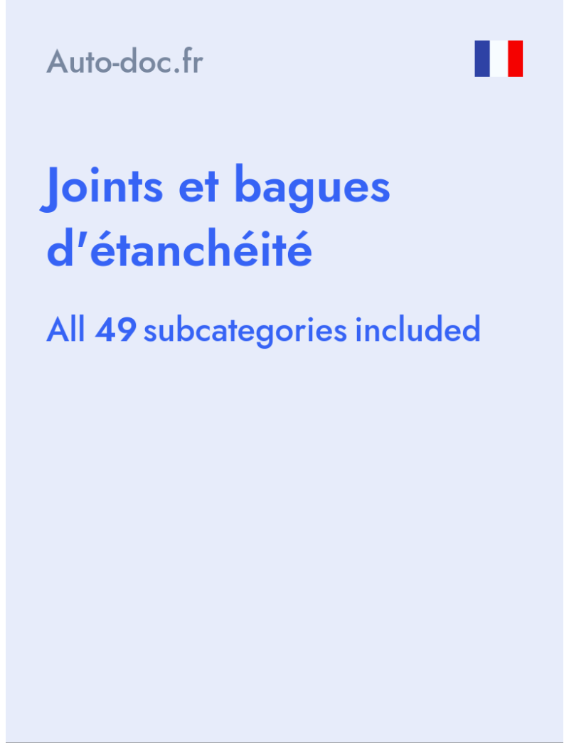 Joints et bagues d'étanchéité - Auto-doc.fr - France