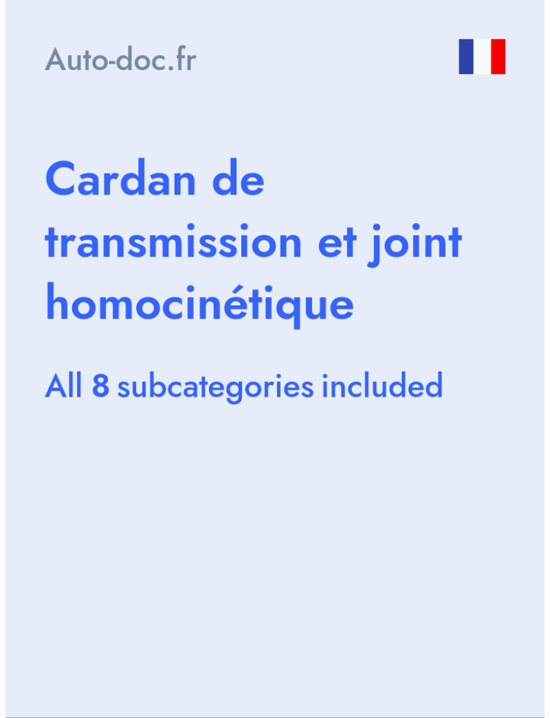 Cardan de transmission et joint homocinétique - Auto-doc.fr - France
