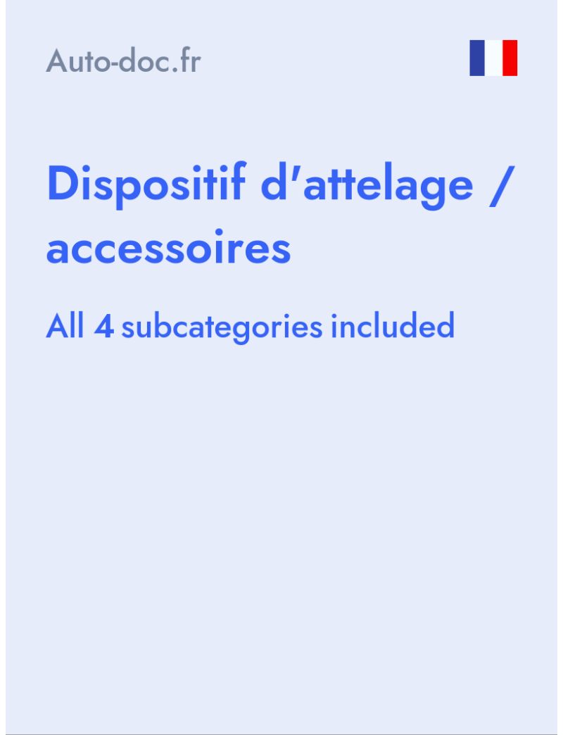 Dispositif d'attelage / accessoires - Auto-doc.fr - France