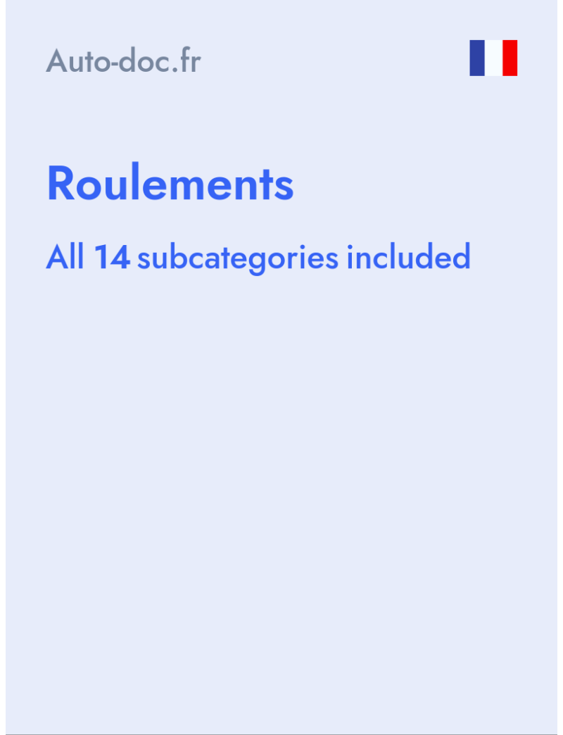Roulements - Auto-doc.fr - France