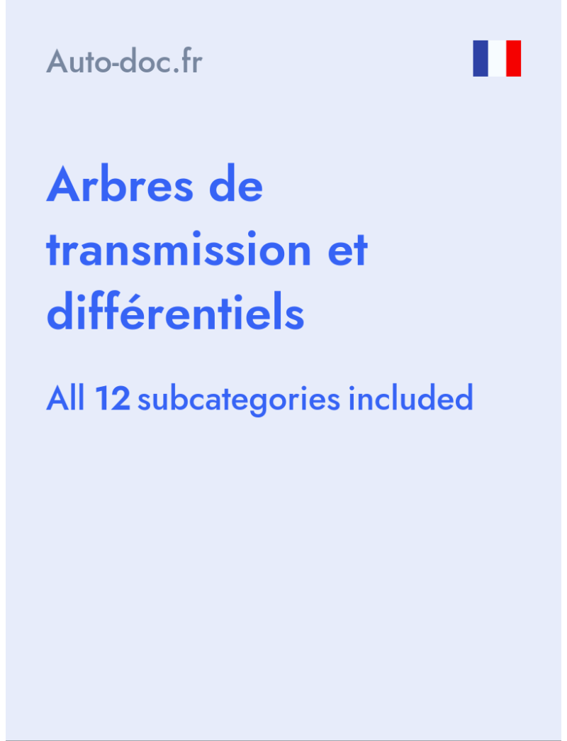 Arbres de transmission et différentiels - Auto-doc.fr - France