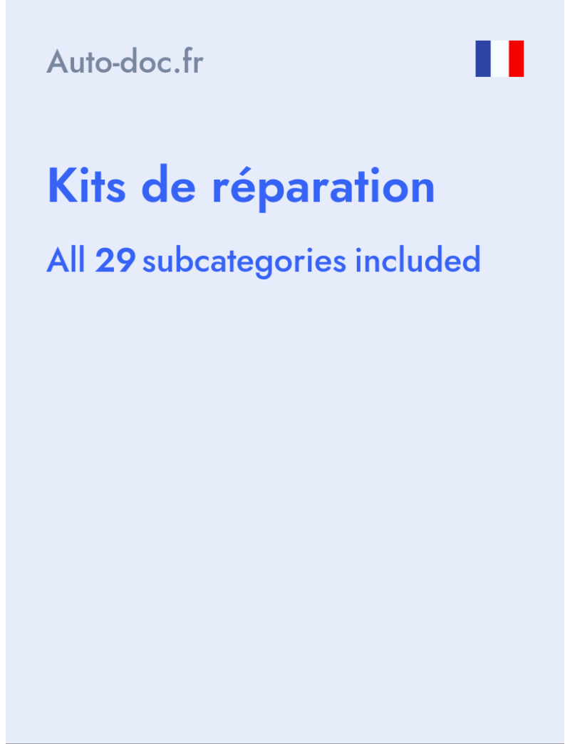 Kits de réparation - Auto-doc.fr - France