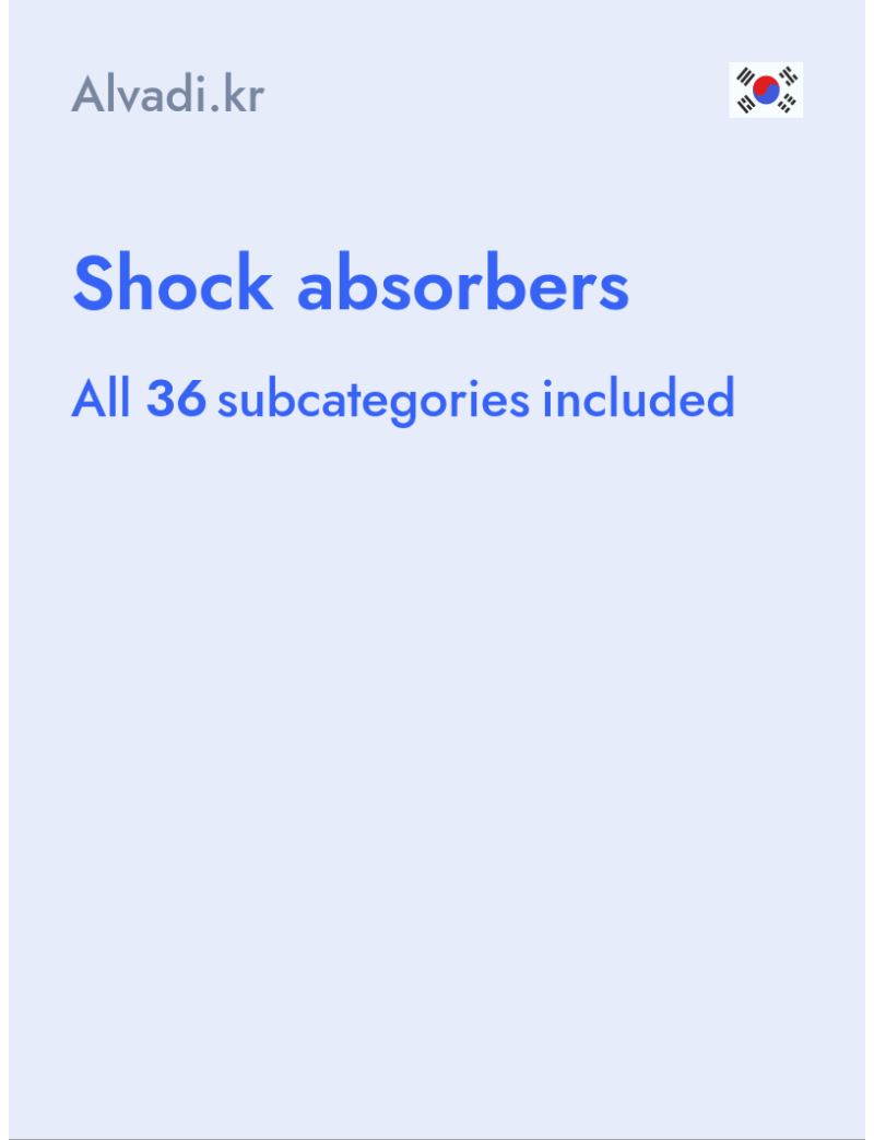 Shock absorbers - Alvadi.kr - South Korea