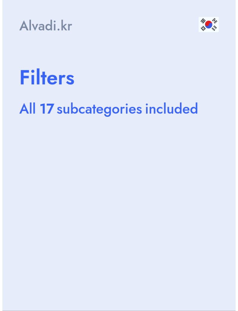 Filters - Alvadi.kr - South Korea