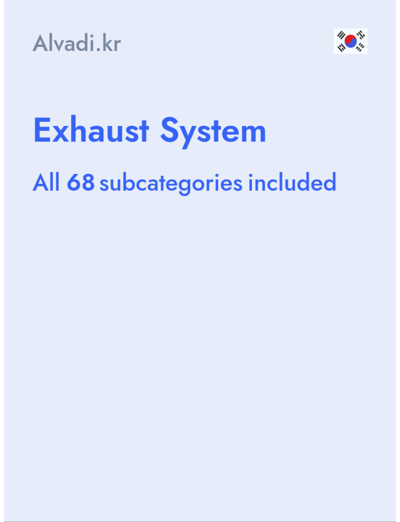 Exhaust System - Alvadi.kr - South Korea