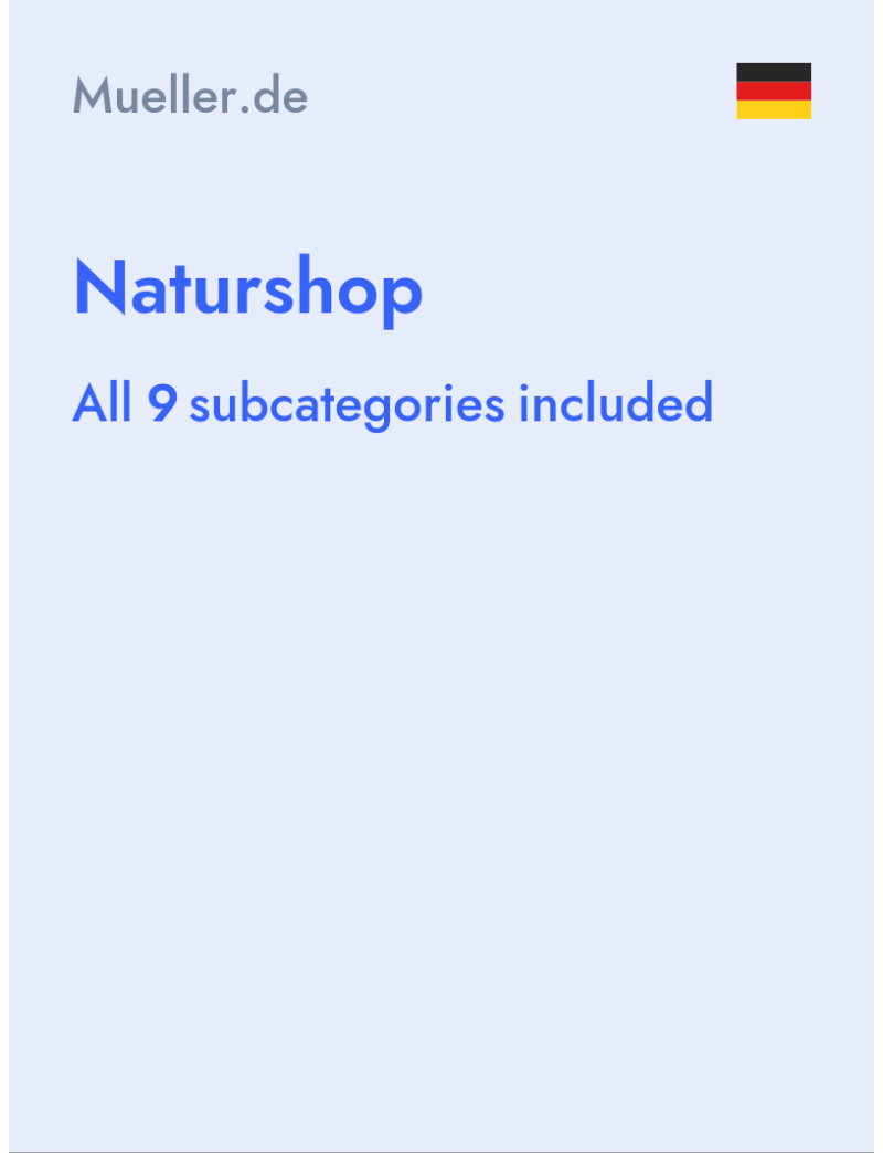 Naturshop - Mueller.de - Germany