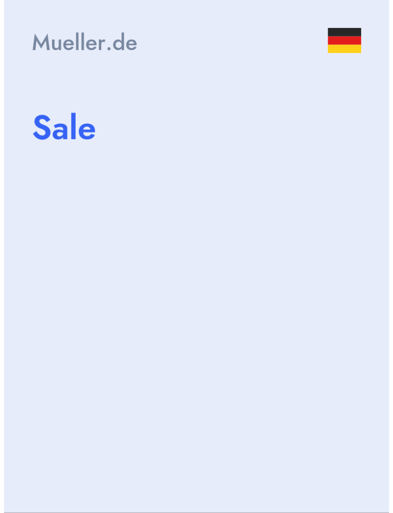 Sale - Mueller.de - Germany