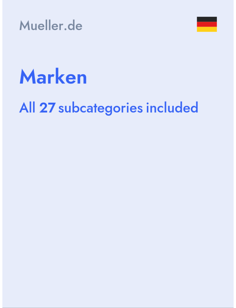 Marken - Mueller.de - Germany