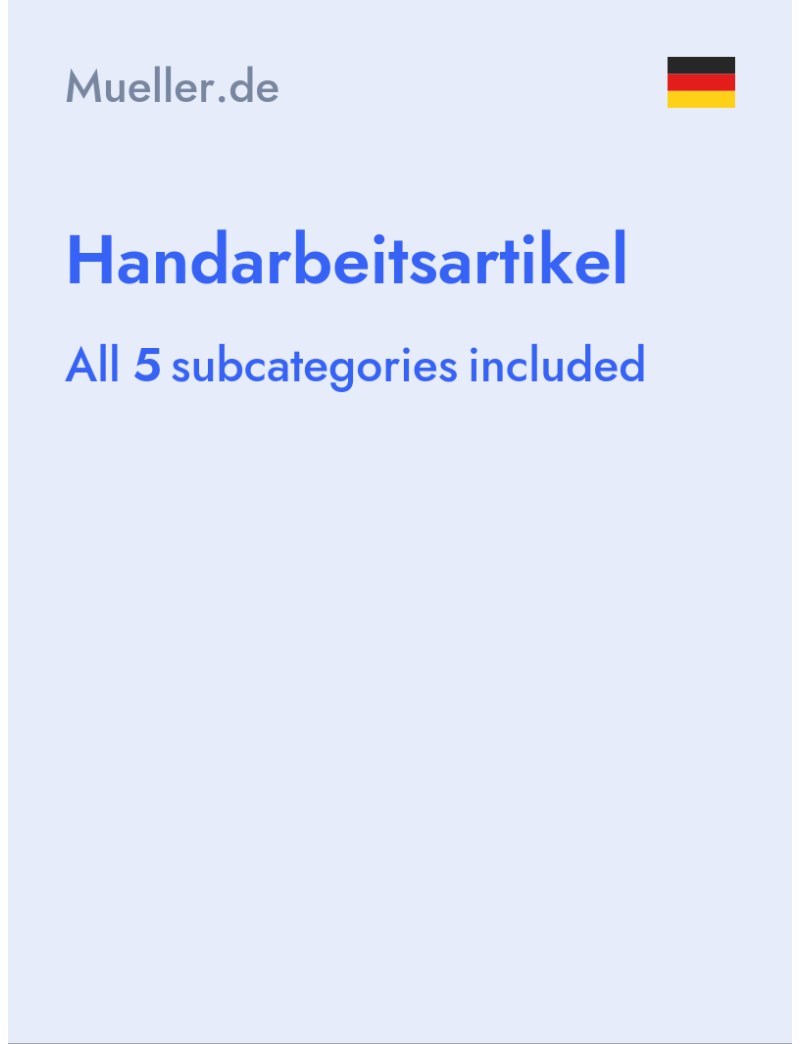 Handarbeitsartikel - Mueller.de - Germany