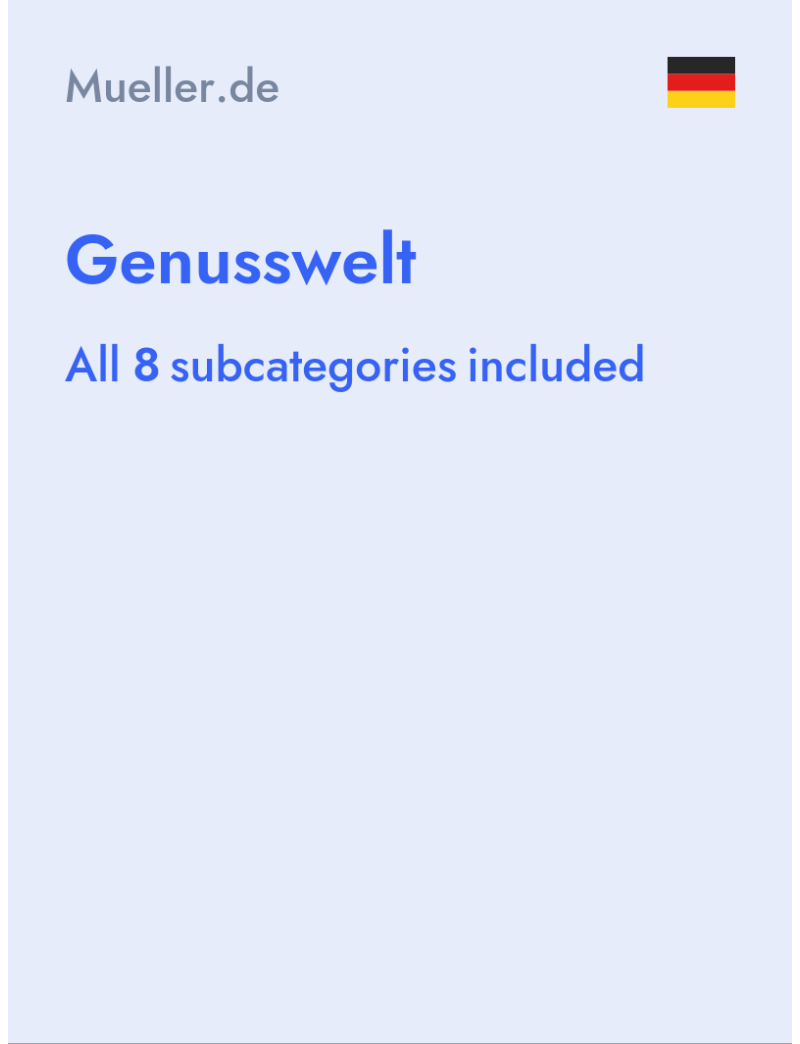 Genusswelt - Mueller.de - Germany