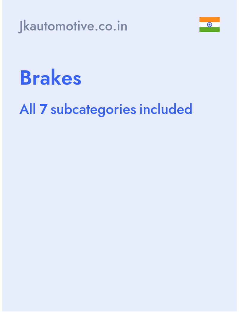 Brakes - Jkautomotive.co.in - India