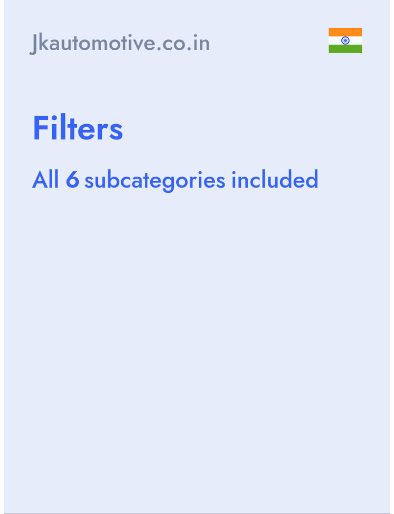 Filters - Jkautomotive.co.in - India