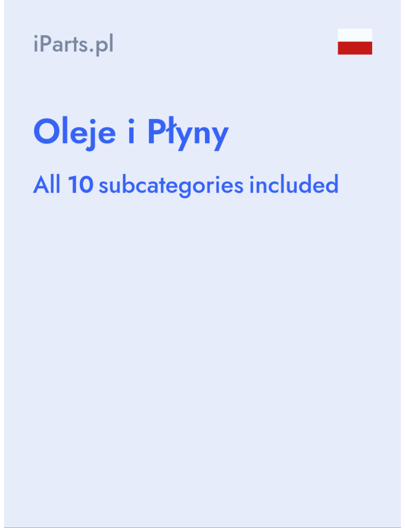 Oleje i Płyny - iParts.pl - Poland