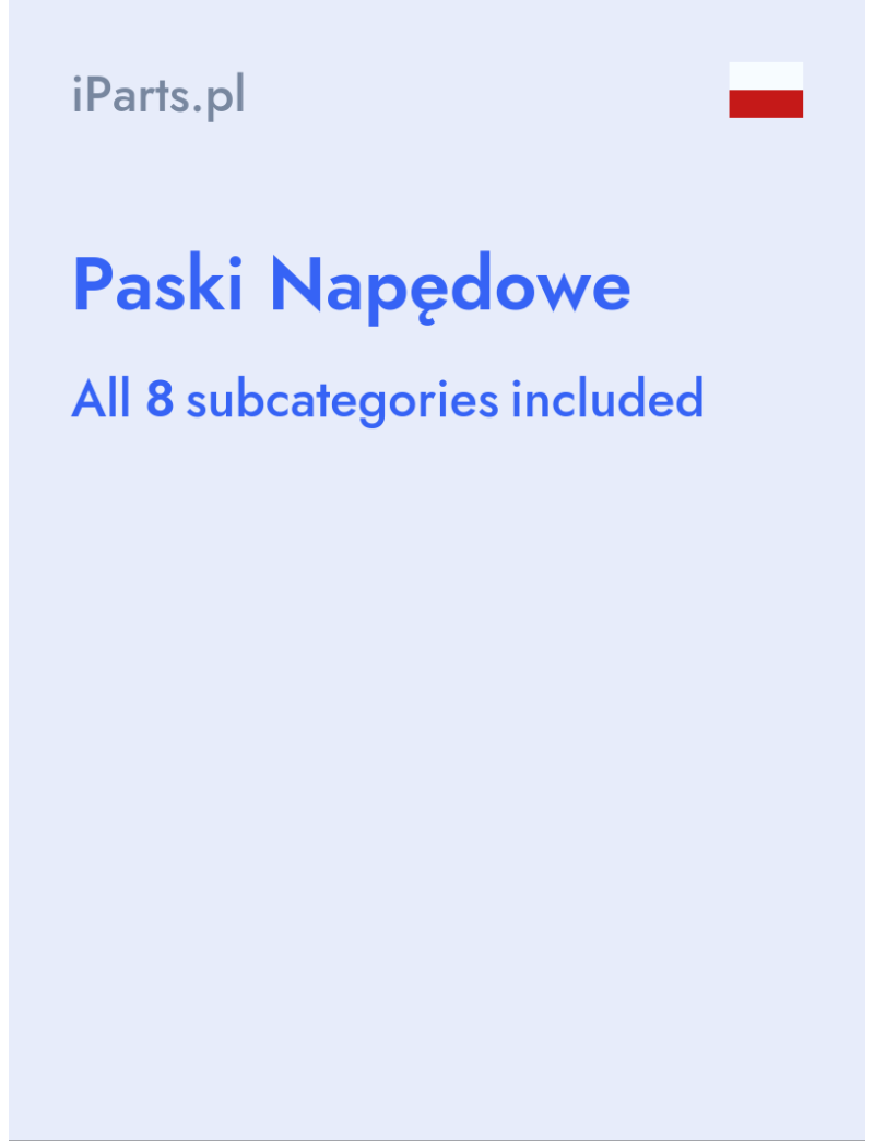 Paski Napędowe - iParts.pl - Poland