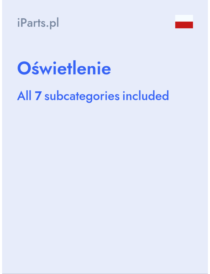 Oświetlenie - iParts.pl - Poland