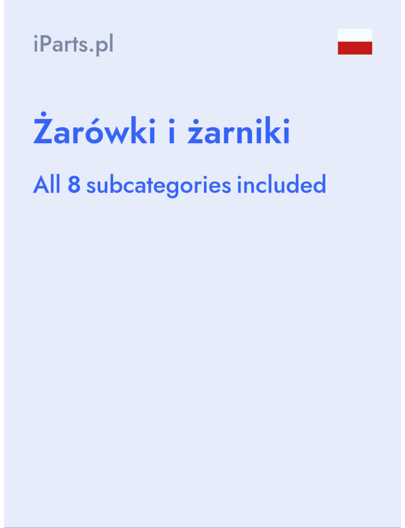 Żarówki i żarniki - iParts.pl - Poland