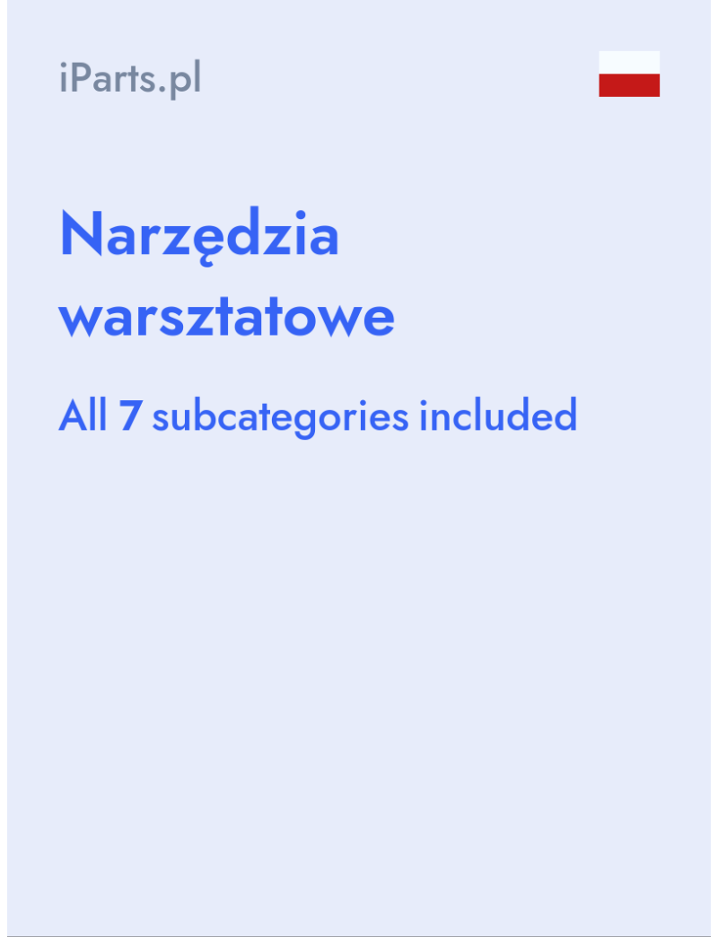 Narzędzia warsztatowe - iParts.pl - Poland