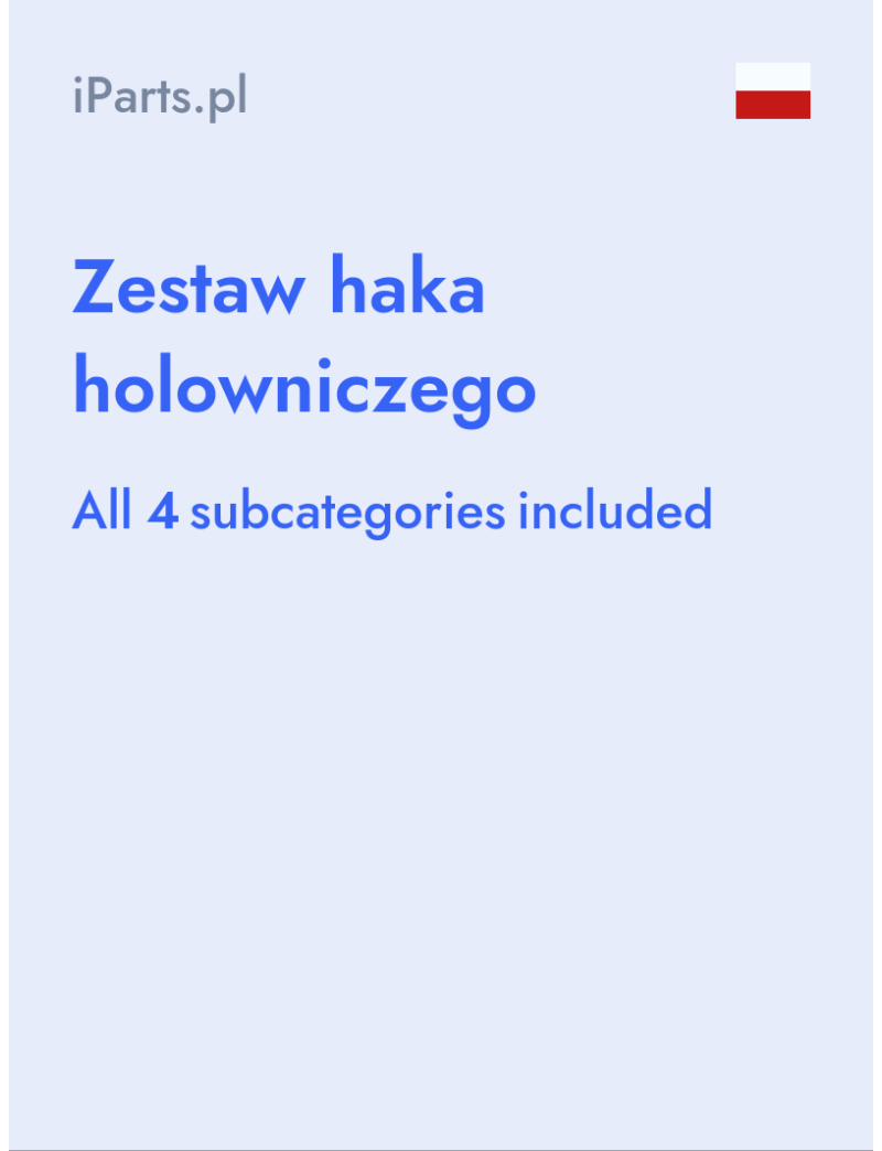 Zestaw haka holowniczego - iParts.pl - Poland