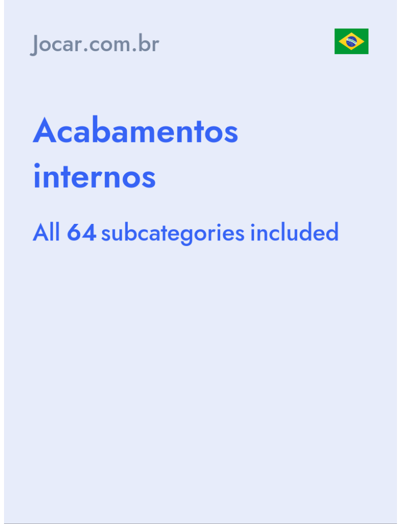 Acabamentos internos - Jocar.com.br - Brazil