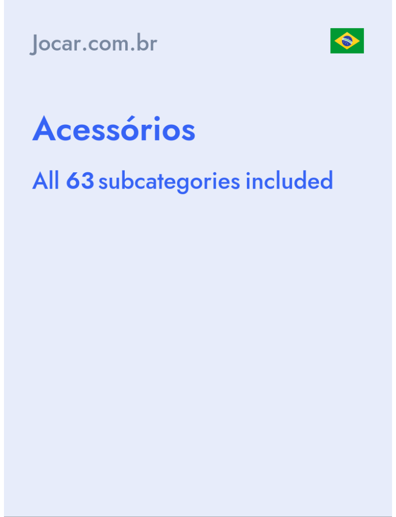 Acessórios - Jocar.com.br - Brazil