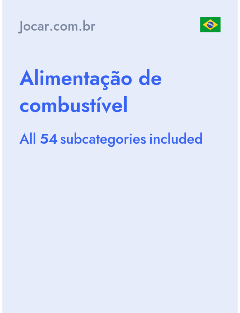 Alimentação de combustível - Jocar.com.br - Brazil