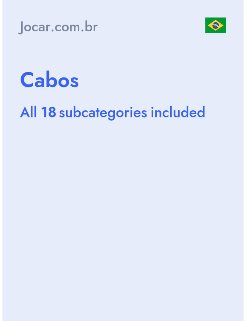 Cabos - Jocar.com.br - Brazil