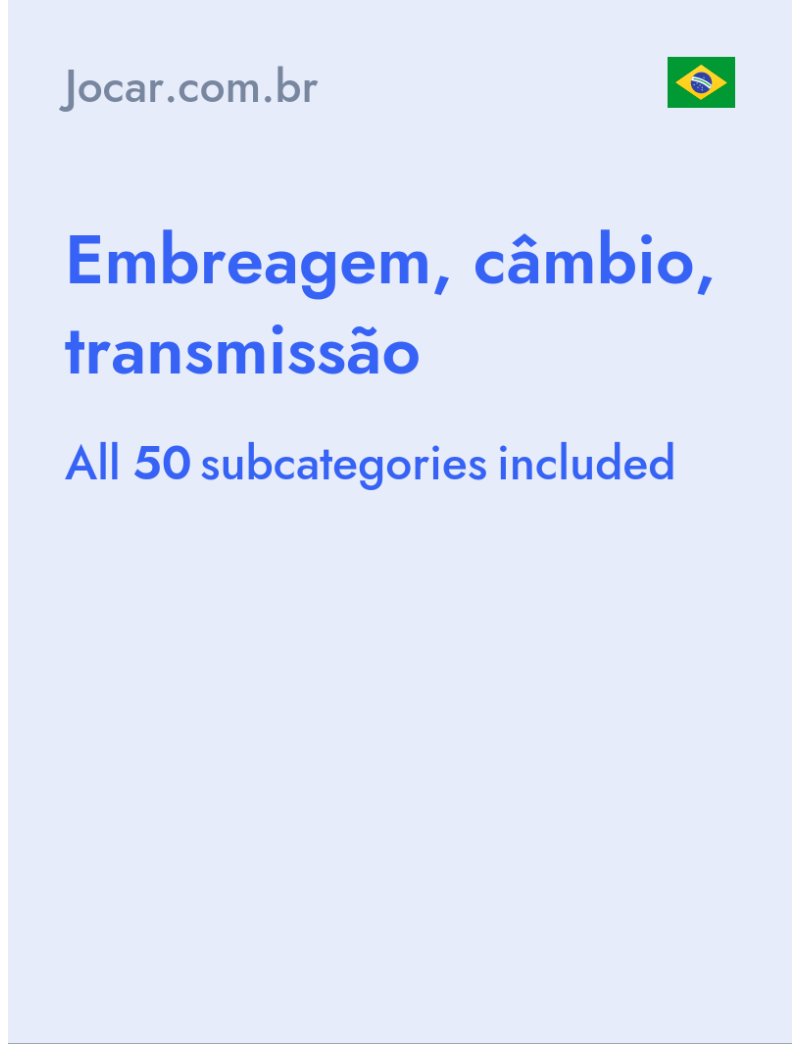 Embreagem, câmbio, transmissão - Jocar.com.br - Brazil