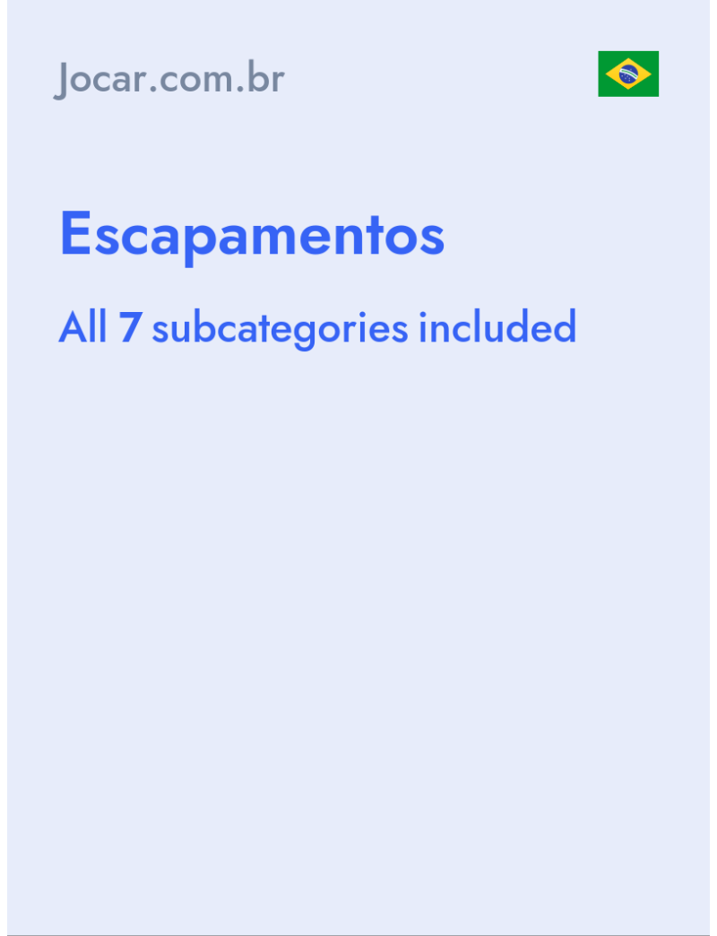 Escapamentos - Jocar.com.br - Brazil