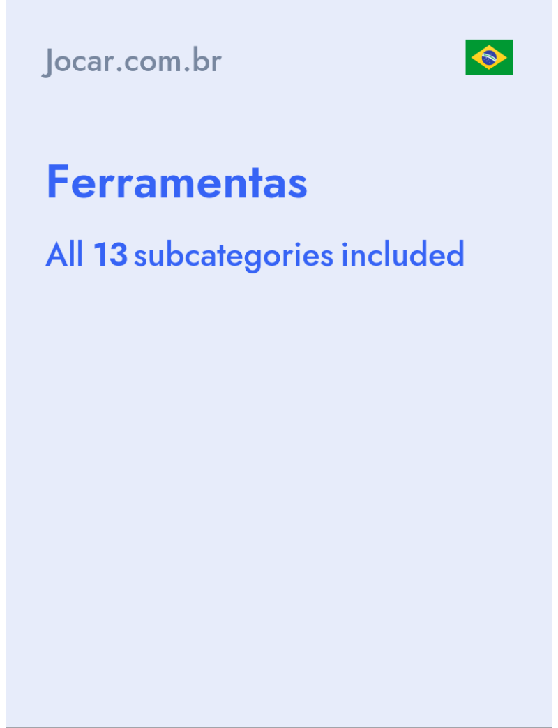 Ferramentas - Jocar.com.br - Brazil