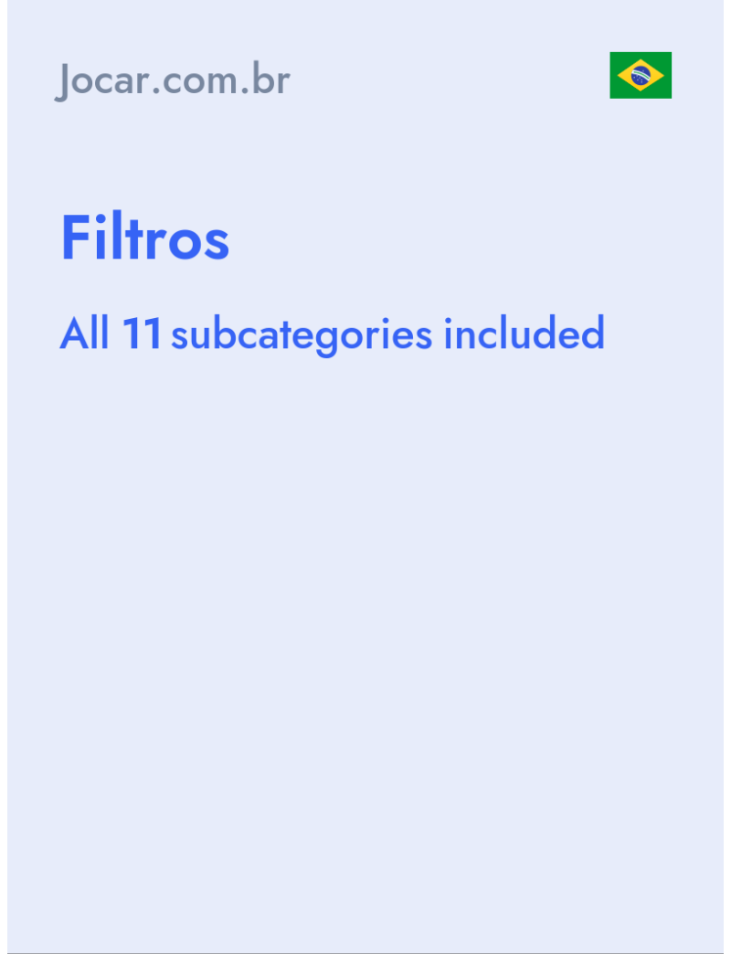 Filtros - Jocar.com.br - Brazil