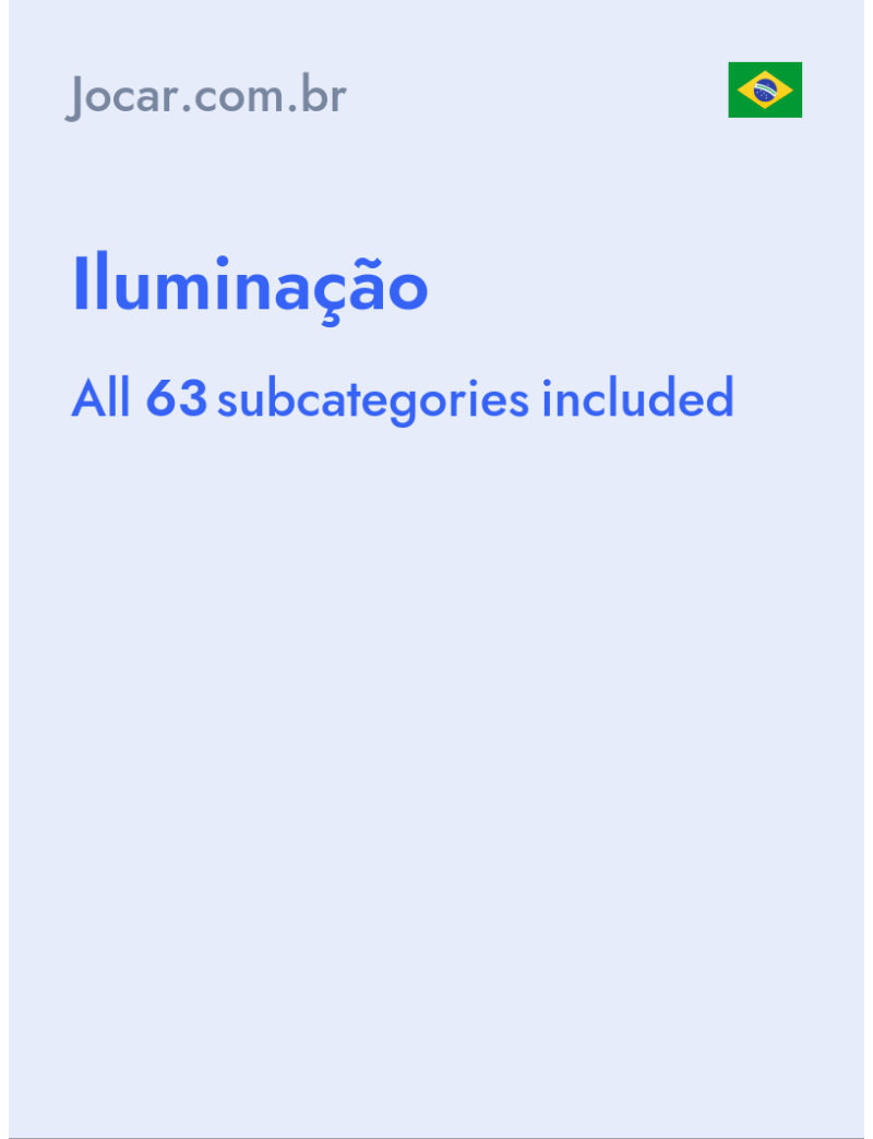 Iluminação - Jocar.com.br - Brazil