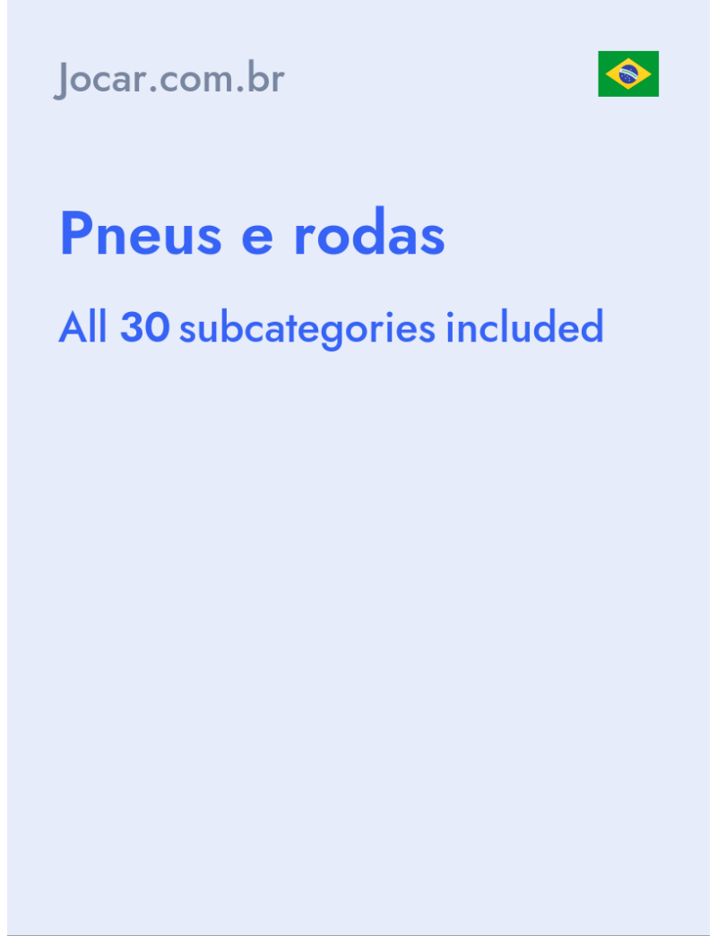 Pneus e rodas - Jocar.com.br - Brazil