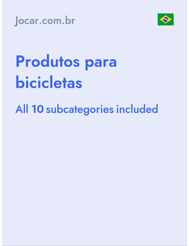 Produtos para bicicletas - Jocar.com.br - Brazil