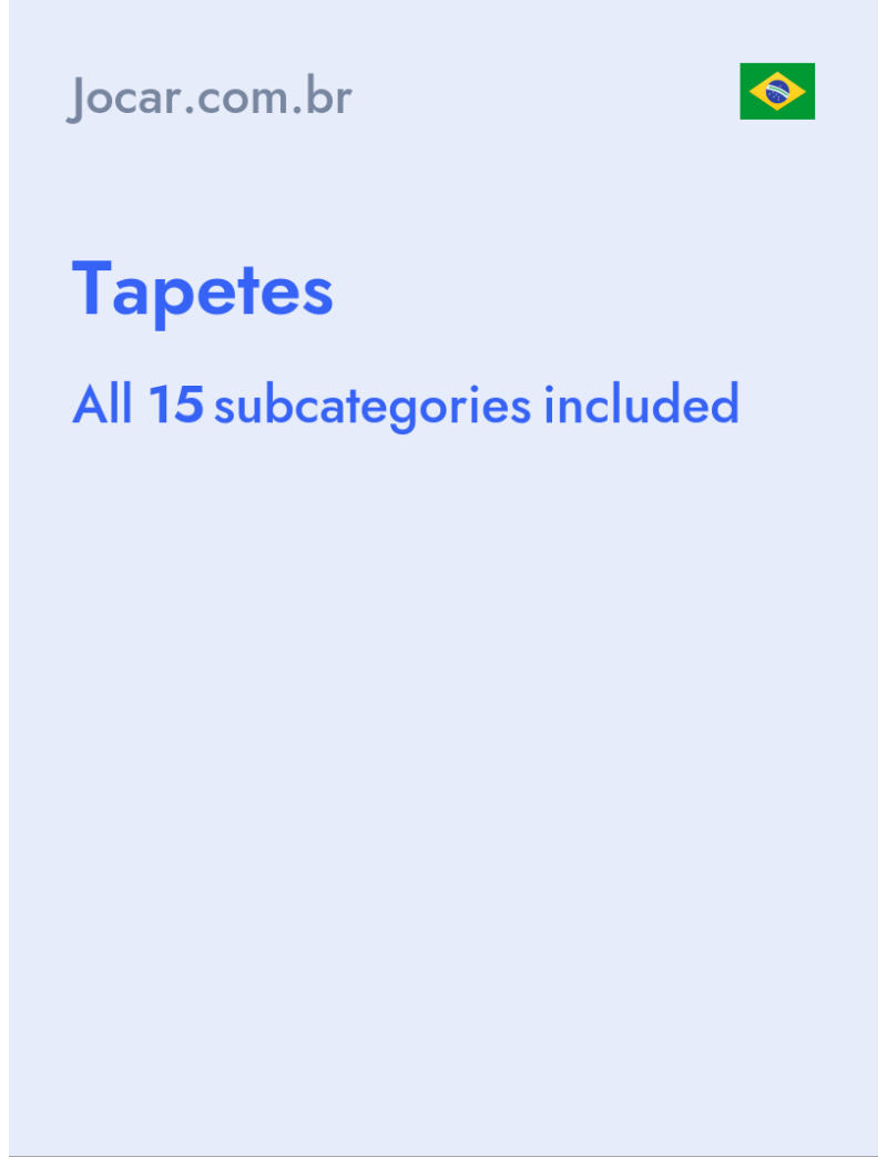 Tapetes - Jocar.com.br - Brazil