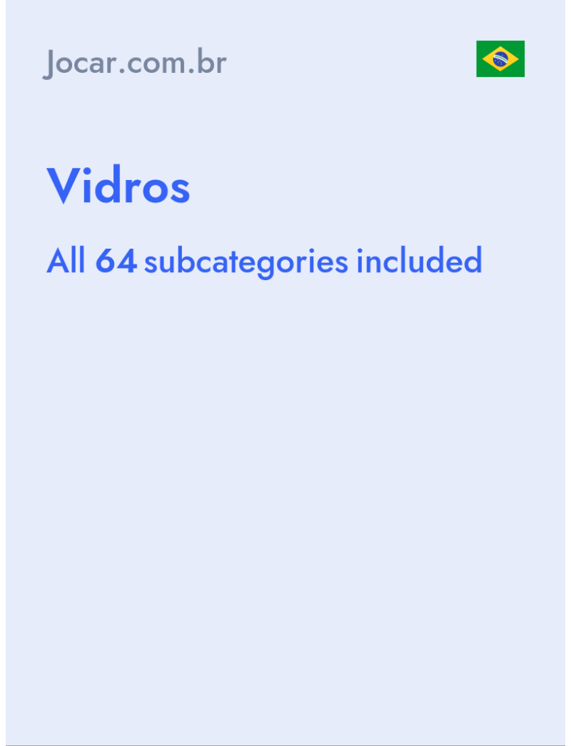 Vidros - Jocar.com.br - Brazil