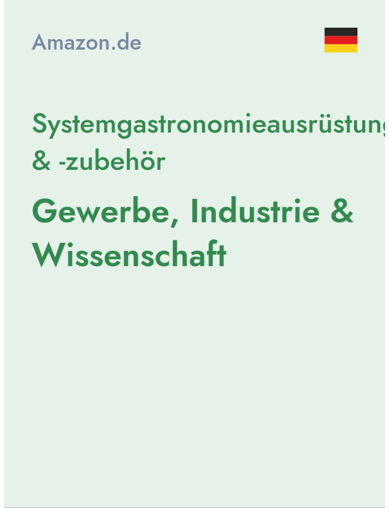Systemgastronomieausrüstung & -zubehör (Gewerbe, Industrie & Wissenschaft) - amazon.de - Germany